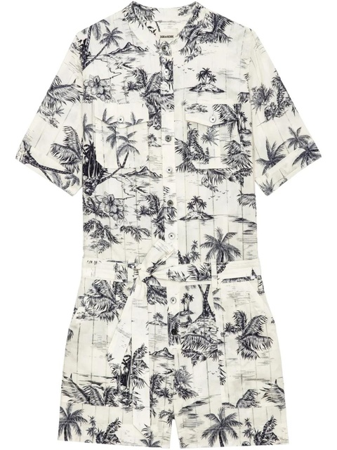 Zadig&Voltaire Tropical Island-print playsuit - White - zdjęcie produktu nr 1