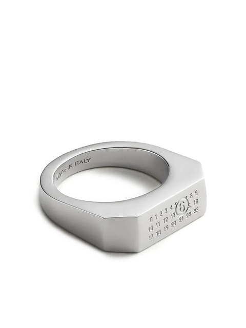MM6 Maison Margiela signet ring - Silver - zdjęcie produktu nr 2