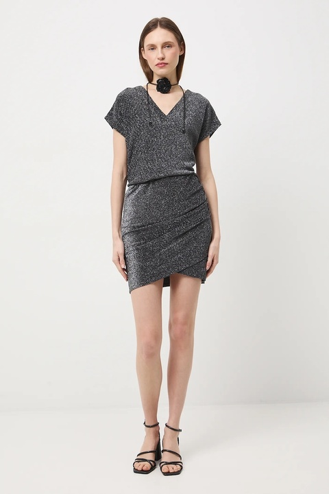 Medicine spódnica kolor szary mini ołówkowa - zdjęcie produktu nr 2