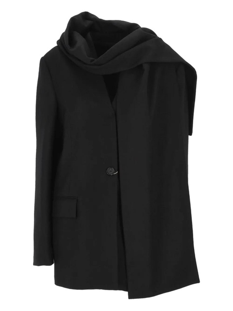 TOTEME scarf single-breasted jacket - Black - zdjęcie produktu nr 1