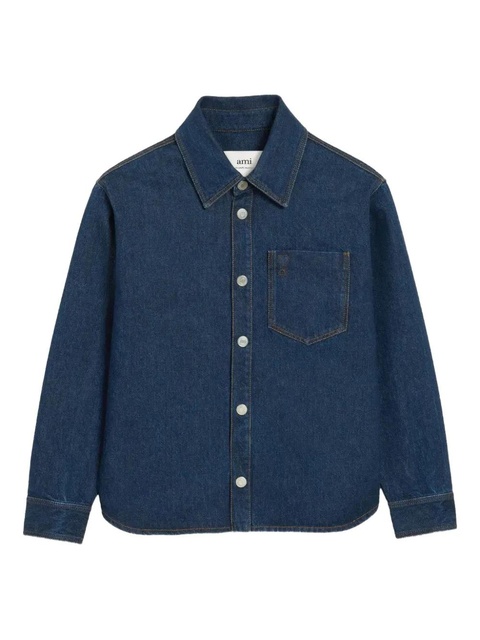 AMI Paris chest-pocket denim shirt - Blue - zdjęcie produktu nr 1