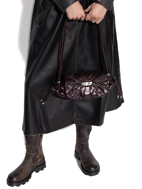 Diesel pleated clasp tote bag - Brown - zdjęcie produktu nr 2