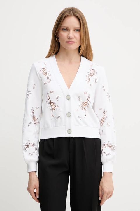 Guess kardigan damski kolor biały lekki W5GQ11 KCWY1 - zdjęcie produktu nr 1