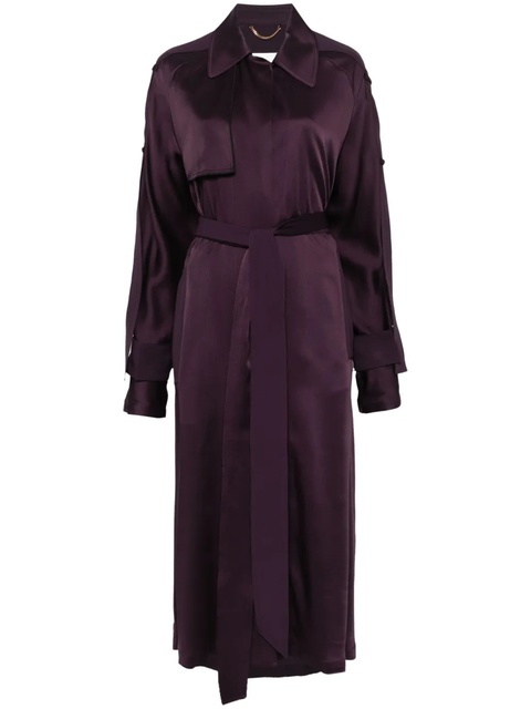 Victoria Beckham satin trench coat - Purple - zdjęcie produktu nr 1
