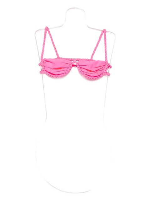 Isa Boulder braided-trim bikini top - Pink - zdjęcie produktu nr 2