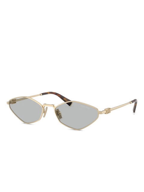 Miu Miu Eyewear geometric-frame sunglasses - Gold - zdjęcie produktu nr 2