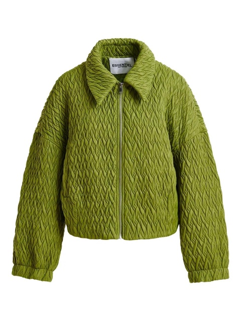 Essentiel Antwerp braid-quilted bomber jacket - Green - zdjęcie produktu nr 1