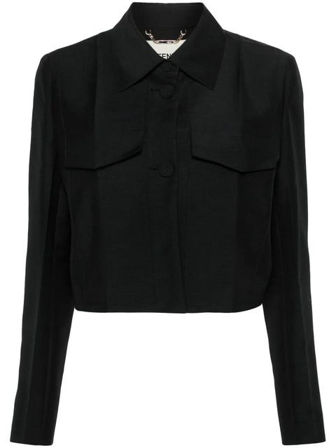 FENDI tailored cropped blazer - Black - zdjęcie produktu nr 1
