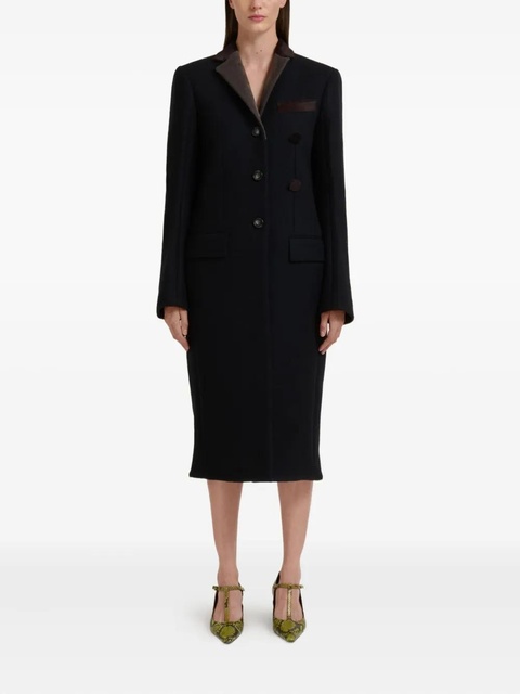 Marni four-button wool-felt coat - Black - zdjęcie produktu nr 2
