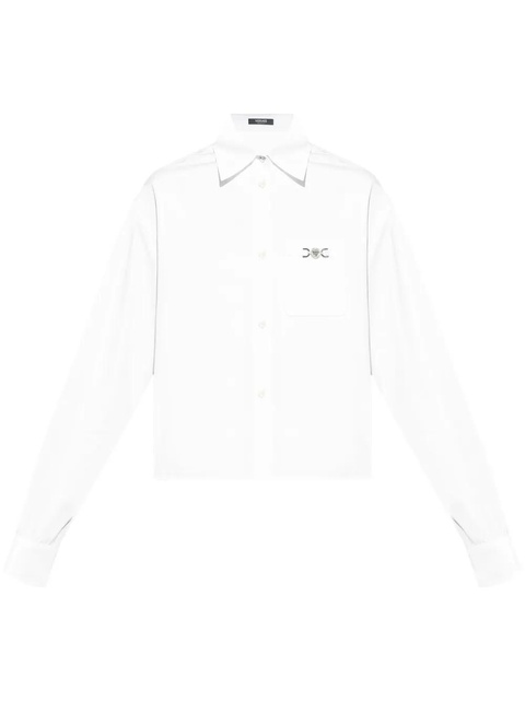 Versace Medusa-plaque cotton shirt - White - zdjęcie produktu nr 1