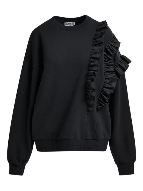 Essentiel Antwerp Iwave ruffle-detail sweatshirt - Black - zdjęcie produktu nr 1