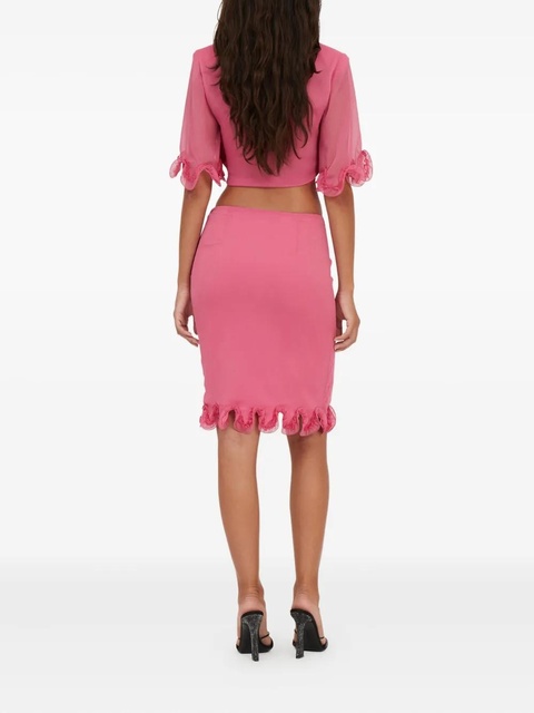 ROTATE BIRGER CHRISTENSEN ruffled cropped blouse - Pink - zdjęcie produktu nr 2