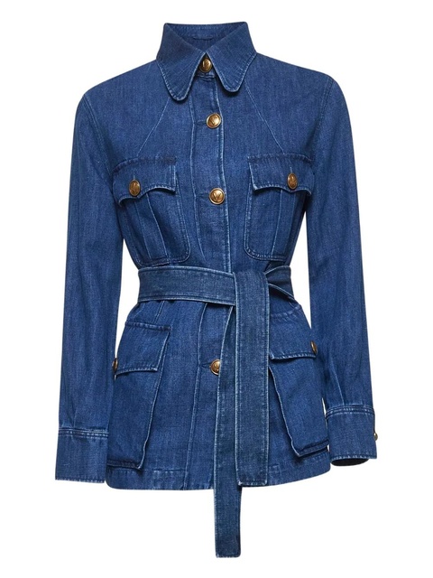 Valentino Garavani Sahariana denim jacket - Blue - zdjęcie produktu nr 1