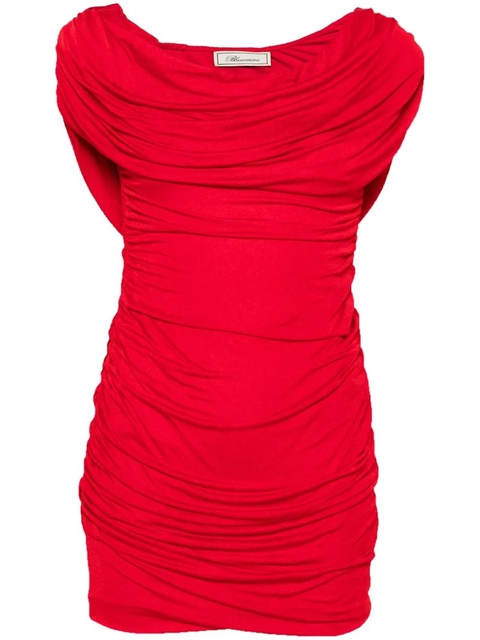 Blumarine one-shoulder draped mini dress - Red - zdjęcie produktu nr 1