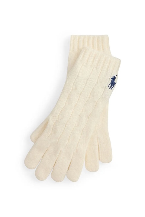 Polo Ralph Lauren rękawiczki wełniane damskie kolor beżowy 455981440 - zdjęcie produktu nr 1