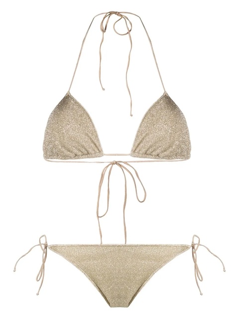 Oséree metallic-thread halterneck bikini - Gold - zdjęcie produktu nr 1