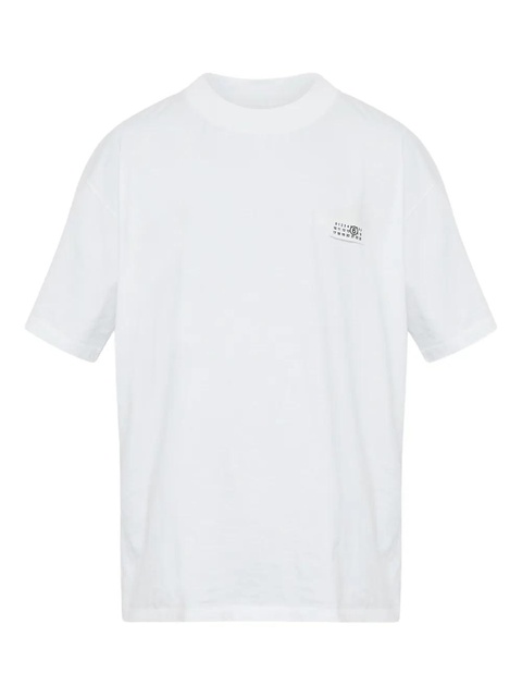 MM6 Maison Margiela logo-patch cotton T-shirt - White - zdjęcie produktu nr 2