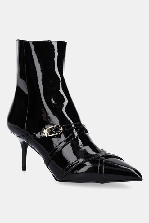 Love Moschino botki skórzane damskie kolor czarny na szpilce JA21047G1NIH0000 - zdjęcie produktu nr 1