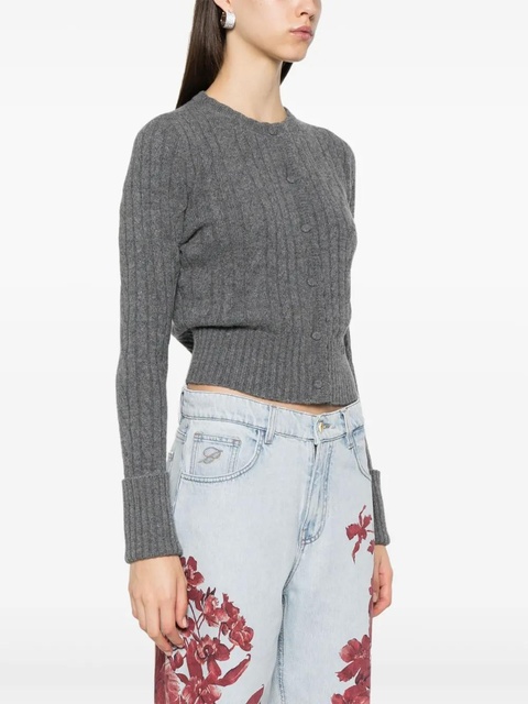 Blumarine cable-knit cardigan - Grey - zdjęcie produktu nr 2
