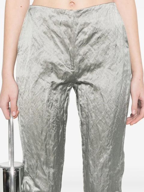 Blumarine crinkled-satin trousers - Grey - zdjęcie produktu nr 2