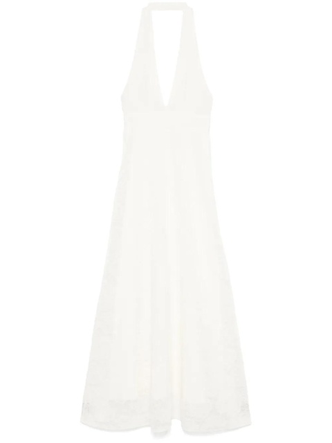 SANDRO halterneck maxi dress - White - zdjęcie produktu nr 1