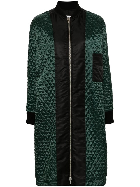 MM6 Maison Margiela single stitch-logo coat - Green - zdjęcie produktu nr 1