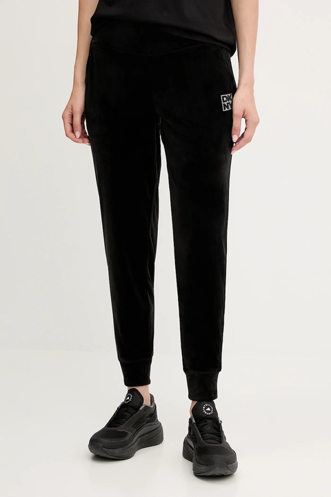 Dkny spodnie dresowe damskie kolor czarny z aplikacją DP5P3710 - zdjęcie produktu nr 1