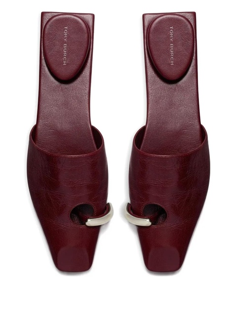 Tory Burch pierced mules - Red - zdjęcie produktu nr 2