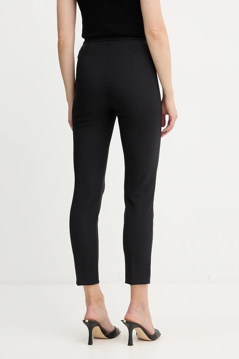 Elisabetta Franchi spodnie damskie kolor czarny dopasowane high waist PA12056E2 - zdjęcie produktu nr 2