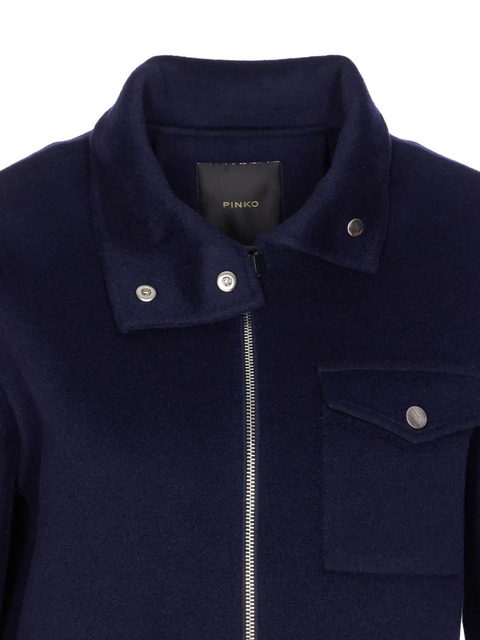 PINKO zip-front shirt jacket - Blue - zdjęcie produktu nr 2