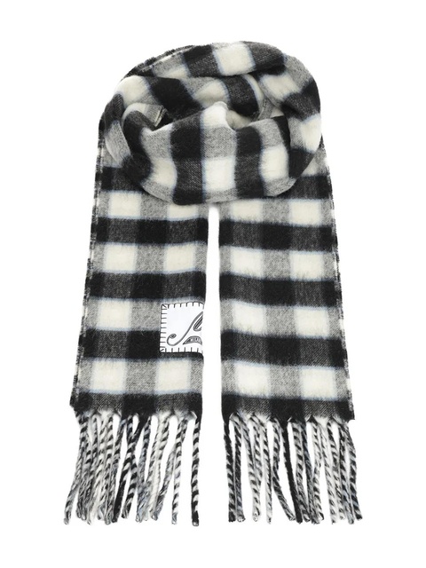 Marni plaid fringed scarf - Black - zdjęcie produktu nr 1