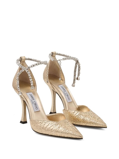 Jimmy Choo 100mm Stevie pumps - Gold - zdjęcie produktu nr 2