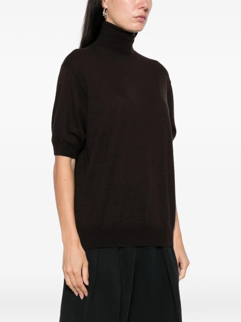Prada short-sleeved roll-neck top - Brown - zdjęcie produktu nr 2