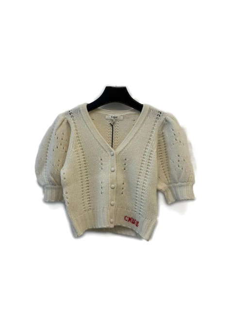 Chloé button puff-sleeve cardigan - White - zdjęcie produktu nr 2
