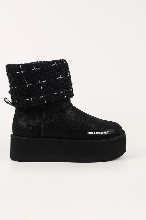Karl Lagerfeld śniegowce THERMO kolor czarny KL48552 - zdjęcie produktu nr 1