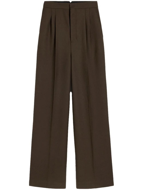 AMI Paris wide-leg wool trousers - Brown - zdjęcie produktu nr 1