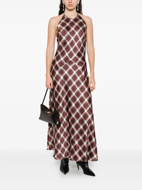 DÔEN Maxime checked maxi dress - Brown - zdjęcie produktu nr 1