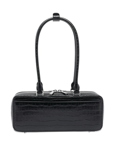 Self-Portrait crocodile-effect shoulder bag - Black - zdjęcie produktu nr 2