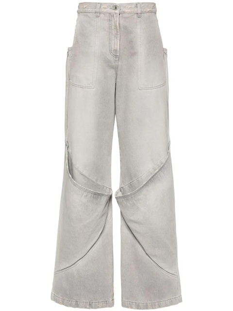 The Attico high-rise wide-leg jeans - Grey - zdjęcie produktu nr 1