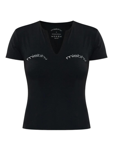 MISBHV v-neck logo-print T-shirt - Black - zdjęcie produktu nr 1