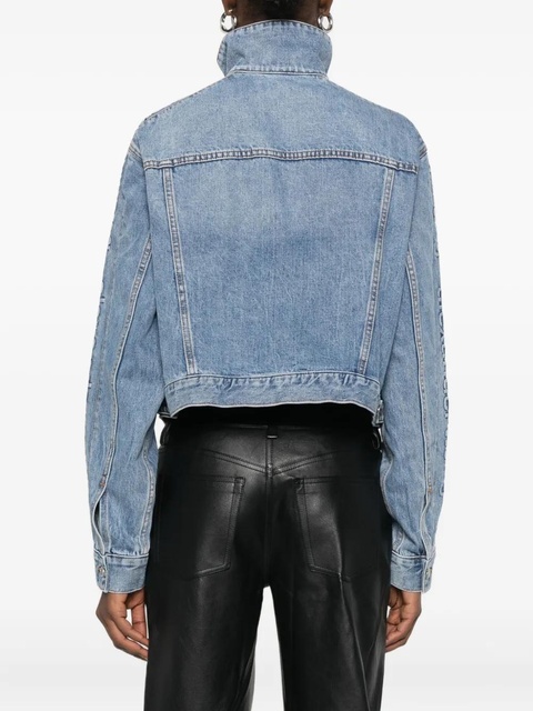 Alexander Wang logo-embossed denim jacket - Blue - zdjęcie produktu nr 2