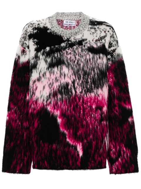 The Attico animalier-pattern jumper - Black - zdjęcie produktu nr 1