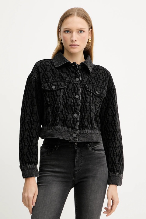 Armani Exchange kurtka jeansowa kolor czarny przejściowa XW000819 AF16092 - zdjęcie produktu nr 1