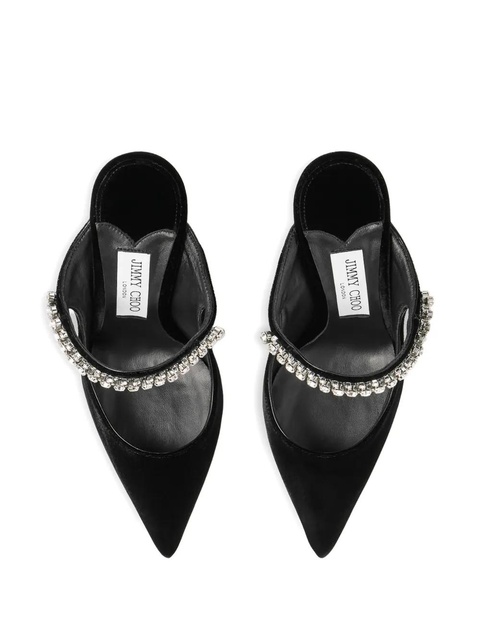 Jimmy Choo 100mm crystal-embellished heeled mules - Black - zdjęcie produktu nr 2