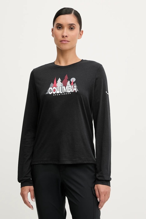 Columbia longsleeve Ruby Springs kolor czarny 2135241 - zdjęcie produktu nr 1