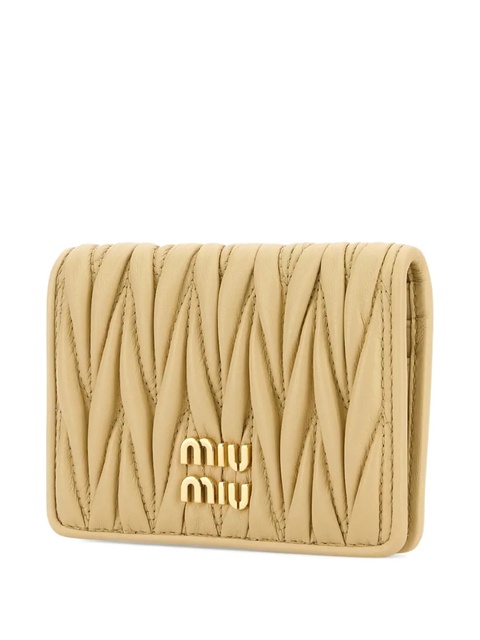 Miu Miu matelassé leather card holder - Neutrals - zdjęcie produktu nr 1