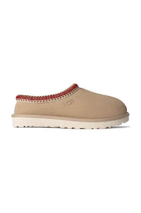 UGG kapcie zamszowe Tasman kolor beżowy 5955 - zdjęcie produktu nr 1