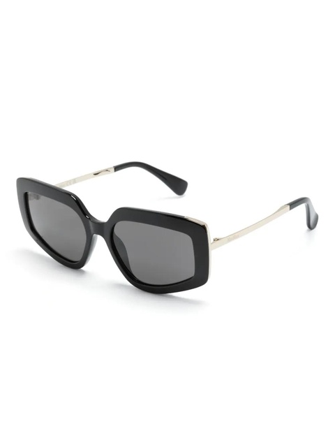 Max Mara Eyewear engraved-logo square-frame sunglasses - Black - zdjęcie produktu nr 1