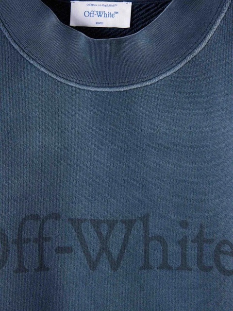 Off-White logo cotton sweatshirt - Blue - zdjęcie produktu nr 2