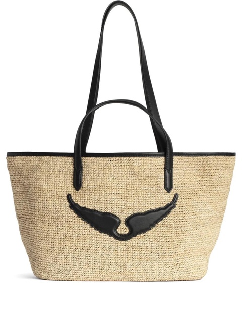 Zadig&Voltaire large Wings basket beach bag - Neutrals - zdjęcie produktu nr 1